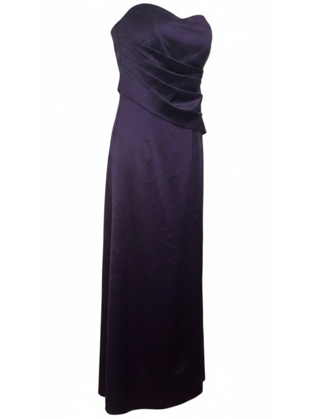 VTG Y2K Scott McClintock Gown Maxi Dress Sz 6 Purple Strapless Bling Column Prom